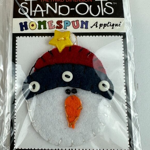 ProvoCraft Stand-Outs Homespun Applique Set of 5 Snowman - Picture 2 of 3
